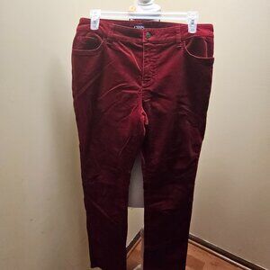 Chaps (Denim) Red Corduroy Pants